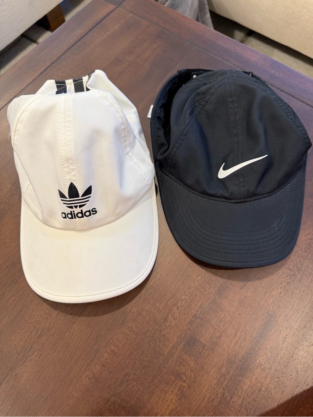Women’s Nike and adidas active Performance Cap Set - Black and White